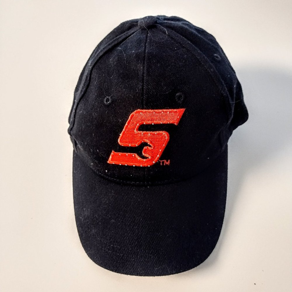 Snap-On Ball Cap ~ Black Twill, Embroidered Red "S" Logo w/LED LIGHTS ~ New VTG